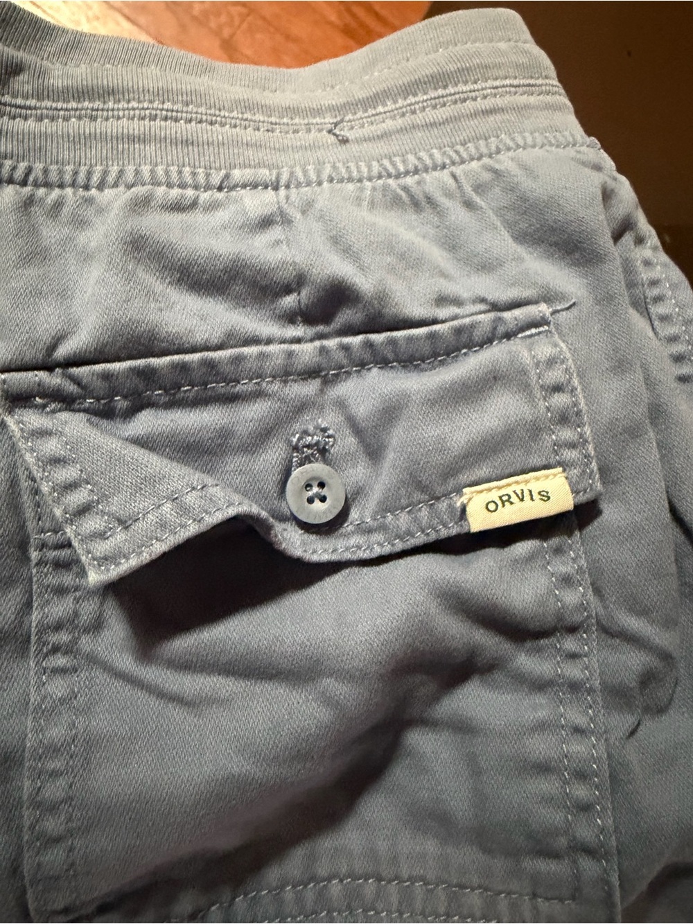Orvis Women’s Blue Pull-On Shorts Size Small Casual Drawstring Pockets - Picture 5 of 5